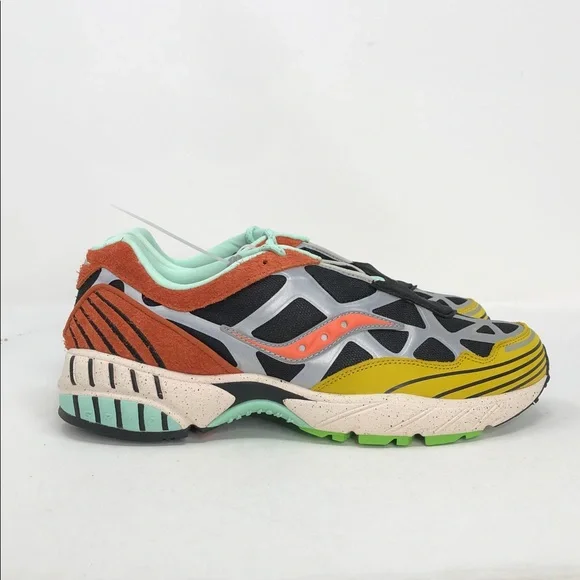 Saucony Mens Grid Web Trilian Brown Mustard S70745-8 Sneakers - Size 10.5